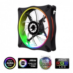 Ventola Gamemax 12RAINBOW-D Black 1100Rpm 21 Led Dual Halo Rainbow Rgb 120x120x25mm 3+4Pin & 3Pin RGB Sync Antivibrazione