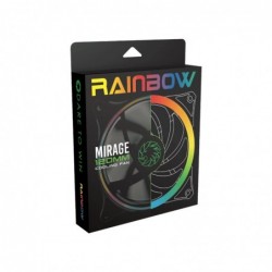 Ventola Gamemax 12RAINBOW-N Black 1100Rpm 15 Led Dual Halo Slim Rainbow Rgb 120mm 3Pin & 3Pin Rgb Sync