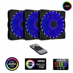 Ventola GameMax 120 CL300 Black (Kit 3pcs con Controller) 1100Rpm 21*Led RGB 120x120x25mm 3+4Pin & 4Pin RGB Sync