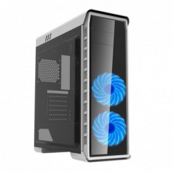 Case Atx GameMax Middle Tower Elysium White 0.6MM SPCC 3*USB3.0/2.0 2*Fan 15 Led Blu 1*Fan Control Side Full Plexiglass