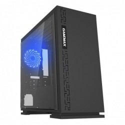 Case Micro Atx GameMax Mini Tower Expedition Black 0.6mm SPCC 3*Usb3.0/2.0 1*Fan 15 Led Blu Pannello Laterale Full Plexiglass