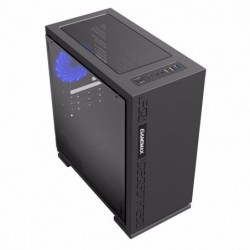 Case Micro Atx GameMax Mini Tower Expedition Black 0.6mm SPCC 3*Usb3.0/2.0 1*Fan 15 Led Blu Pannello Laterale Full Plexiglass