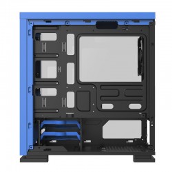 Case Micro Atx GameMax Mini Tower Expedition Blue 0.6mm SPCC 3*Usb3.0/2.0 1*Fan 15 Led Blu Pannello Laterale Full Plexiglass