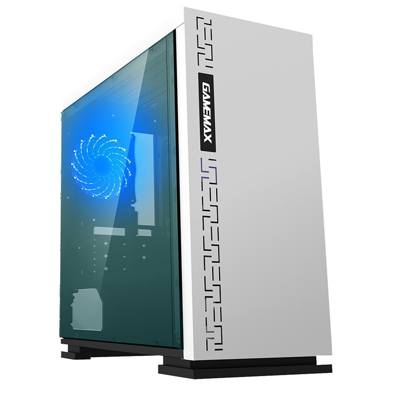 Case Micro Atx GameMax Mini Tower Expedition White 0.6mm SPCC 3*Usb3.0/2.0 1*Fan 15 Led Blu Pannello Laterale Full Plexiglass