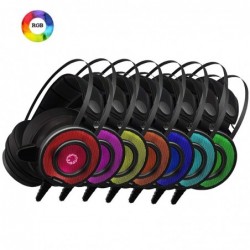 Cuffie Gamemax G200 Pro Gaming Headset & Microfono Con Illuminazione RGB (7 Colori) 2*3.5mm