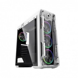 Case Atx GameMax G510 White 0.5MM SPCC 3*USB3.0/2.0 4*Fan Dual Halo Slim Rainbow Side Full Plexi