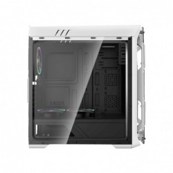 Case Atx GameMax G510 White 0.5MM SPCC 3*USB3.0/2.0 4*Fan Dual Halo Slim Rainbow Side Full Plexi