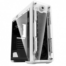 Case Atx GameMax G510 White 0.5MM SPCC 3*USB3.0/2.0 4*Fan Dual Halo Slim Rainbow Side Full Plexi