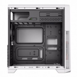 Case Atx GameMax Middle Tower G561 White 0.5MM SPCC 3*USB3.0/2.0 3*Fan 15 LED Blu Ring Side Half Plexiglass