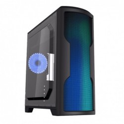 Case Atx GameMax G562 Matrix 0.5MM SPCC 3*USB3.0/2.0 1*Fan 32 LED Blu & Frontale con 75 LED Rainbow Side Plexiglass