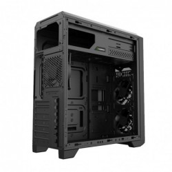 Case Atx GameMax Middle Tower G563 Black 0.5MM SPCC 3*USB3.0/2.0 3*Fan 15 LED Blu Halo Side Half Plexiglass