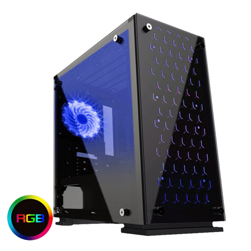 Case Micro-Atx GameMax H605-TB Black 0.6mm SPCC 3*Usb3.0/2.0 3*Fan RGB Sync 12V 4Pin Front & Side Glass