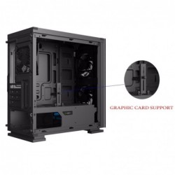 Case Micro-Atx GameMax H605-TB Black 0.6mm SPCC 3*Usb3.0/2.0 3*Fan RGB Sync 12V 4Pin Front & Side Glass