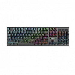 Tastiera Meccanica Multimediale Gaming Usb Gamemax KG801 Rgb Rainbow 104 Tasti Key Switch Blu Layout UK