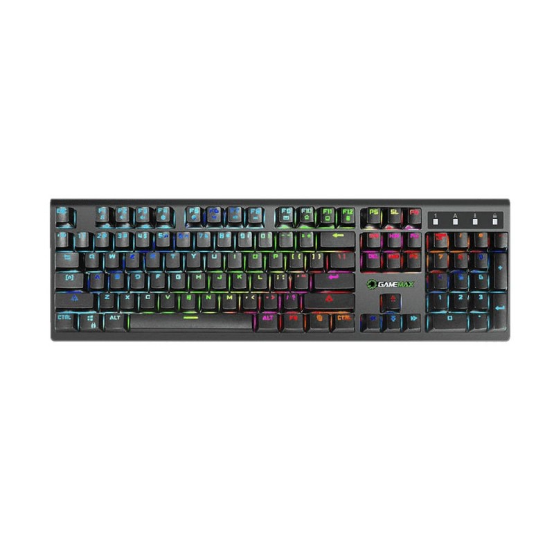 Tastiera Meccanica Multimediale Gaming Usb Gamemax KG801 Rgb Rainbow 104 Tasti Key Switch Blu Layout UK