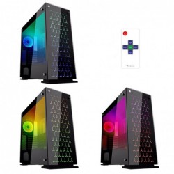 Case Atx Full Tower GameMax M910 OnyxII Black 0.7MM SPCC 4*USB3.0/2.0 4*Fan 21 Led RGB Rainbow Front & Dual Side Glass