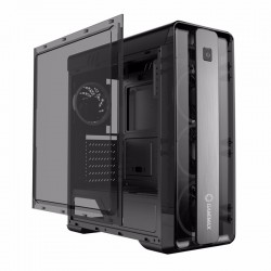 Case Atx GameMax Middle Tower Moonlight Black 0.5MM SPCC 3*USB3.0/2.0 4*Fan 15 Led Ring Blu Pannello Laterale Plexiglass