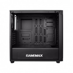 Case Atx GameMax Middle Tower Polaris Black 0.6mm SPCC 4*USB3.0/2.0 4*Fan 18 Led RGB Sync 4pin 12V Side Glass