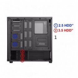 Case Atx GameMax Middle Tower Polaris Black 0.6mm SPCC 4*USB3.0/2.0 4*Fan 18 Led RGB Sync 4pin 12V Side Glass