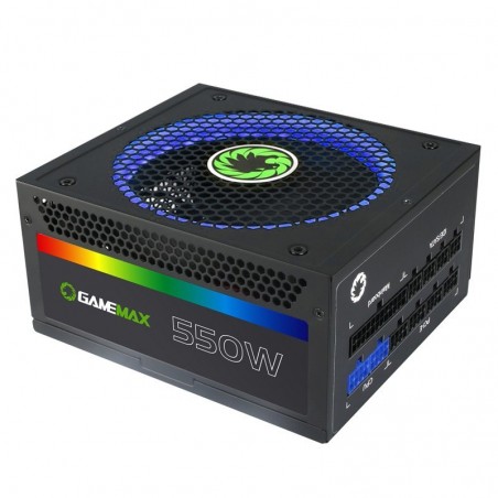 Alimentatore Atx Full Modulare GameMax RGB550 80+ Gold 550W RGB PFC Attivo Ventola 140mm RGB Smart Rpm Control