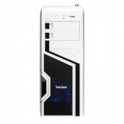 Case Atx Vultech Oblivion GS-0585B Rev2.2 Bianco 0.6MM SPCC 4*USB3.0/2.0 1*Fan Blu 1*Card Reader Side Full Plexiglass