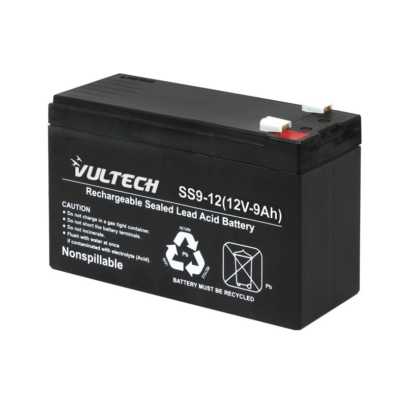 Batteria Ermetica Al Piombo Vultech GS-9AH 12V 9A per Dispositivi Elettrici