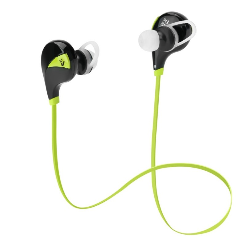 Auricolari Bluetooth v. 4.0 In-Ear Wireless Vultech HD-06BTG Verde con Microfono