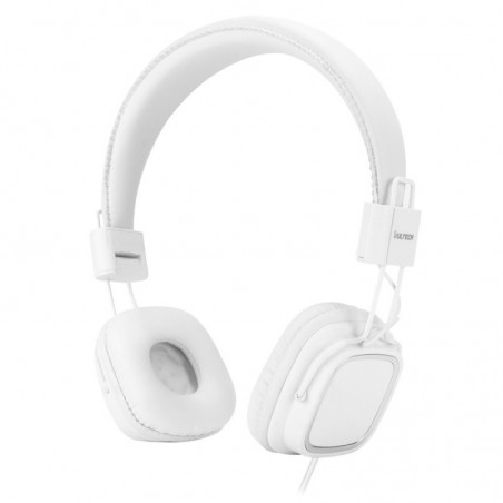 Cuffie Headphones Vultech HD-08W Bianche Con Microfono e Regolatore Volume White