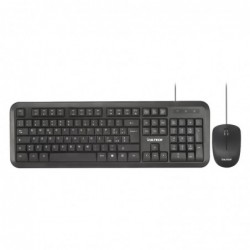Kit Wired Vultech KM-820 Black Tastiera Multimediale + Mouse 1000dpi Usb 2.0