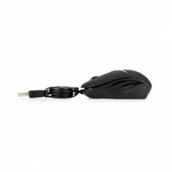 Mouse Micro Ottico Usb 2.0 Vultech MC-01N 1200Dpi con Cavo Retrattile Nero