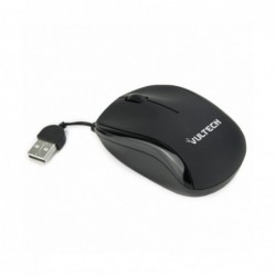 Mouse Mini Ottico Usb 2.0 Vultech MN-01N 1200DPI con Cavo Retrattile Black