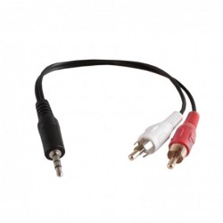 Cavo Audio Stereo Vultech 3,5MM Maschio To 2RCA Maschio 0.25 Metri SC11302-1