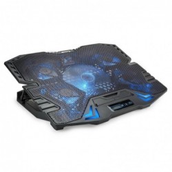 Supporto Per Notebook Gaming Fino a 15.6" Vultech SN-05 Con 4 Ventole 7Cm e 1 Ventola 14cm Porte Usb LCD