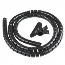 Copri Cavo Spirale 1.5 Metri Flessibile Black Copri & Raggruppa Cavi Vultech SN21505