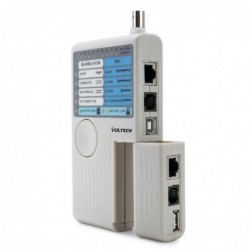 Tester Per Cablaggio Dati e Video Vultech T009 RJ45 RJ11 RJ12 USB BNC Coassiale