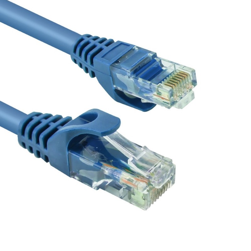 Cavo di Rete Ethernet Vultech UTP TAAU005-UTP-BK Categoria 6 24AWG 50 Cm Blu