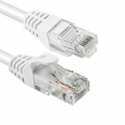 Cavo di Rete Ethernet Vultech UTP TAAU005-UTP-BK Categoria 6 24AWG 50 Cm Bianco