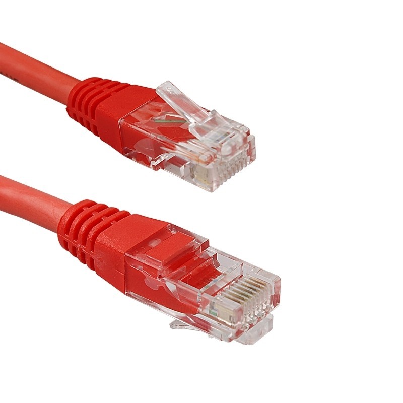 Cavo Di Rete UTP Vultech RJ45 Prolunga 25 Cm Cat.6 Red