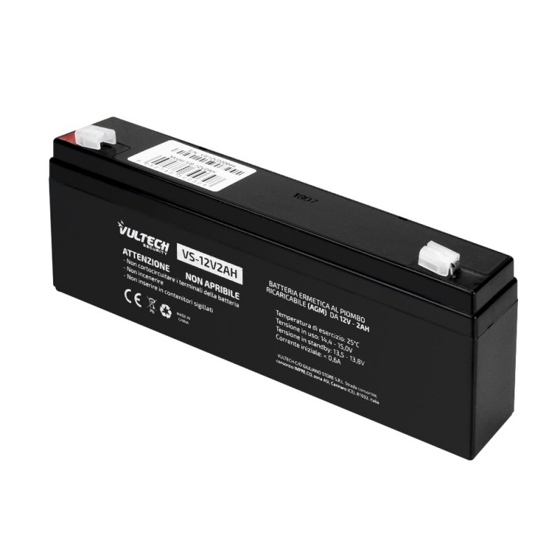 Batteria Ermetica al Piombo VS-12V2AH 12V 2A Ricaricabile (AGM)