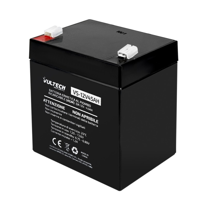 Batteria Ermetica al Piombo VS-12V45AH 12V 4,5A Ricaricabile (AGM)