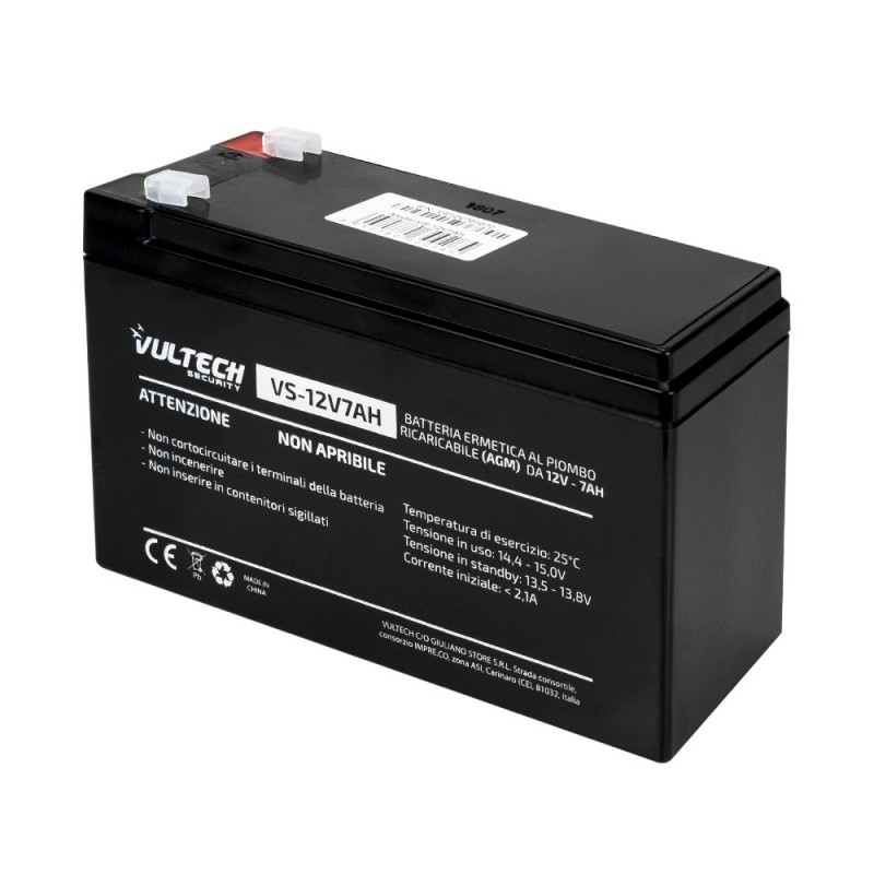 Batteria Ermetica al Piombo VS-12V7AH 12V 7A Ricaricabile (AGM)