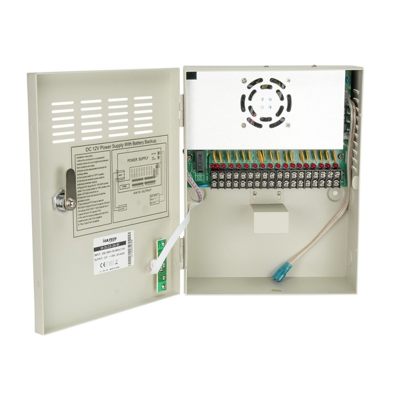 Box Alimentatore Stabilizzato Centralizzato Vultech VS-CS1218-20A-BK 18 Uscite 20A Funzione Backup Box Alimentatore Stabilizzato Centralizzato Vultech VS-CS1218-20A-BK 18 Uscite 20A Funzione Backup