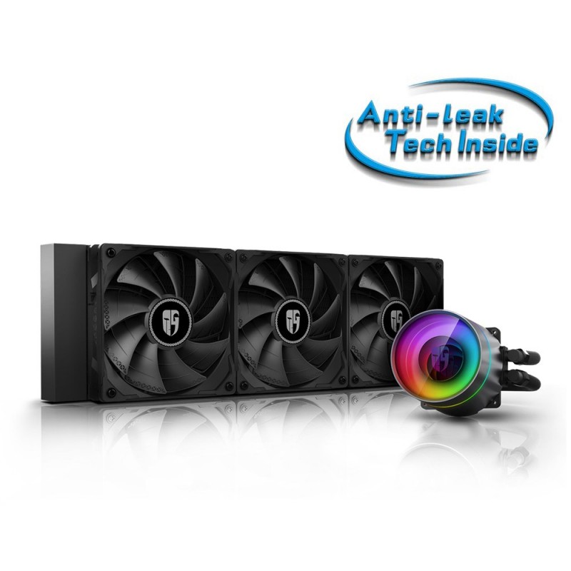 Dissipatore a Liquido Deepcool Castle 360EX Nero Anti-Leak Rainbow per CPU Intel & Amd AM4 3*Fan 120mm