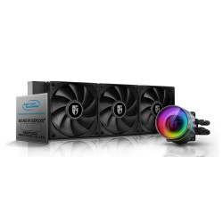 Dissipatore a Liquido Deepcool Castle 360EX Nero Anti-Leak Rainbow per CPU Intel & Amd AM4 3*Fan 120mm