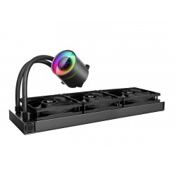 Dissipatore a Liquido Deepcool Castle 360EX Nero Anti-Leak Rainbow per CPU Intel & Amd AM4 3*Fan 120mm