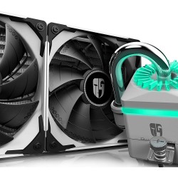 Dissipatore a Liquido Deepcool Captain 240X Bianco Anti-Leak RGB per CPU Intel & Amd AM4 2*Fan 120mm