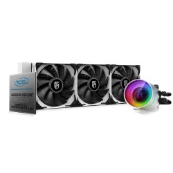 Dissipatore a Liquido Deepcool Castle 360EX Bianco Anti-Leak Rainbow per CPU Intel & Amd AM4 3*Fan 120mm