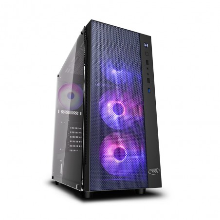 Case Atx Tower Deepcool Matrexx 55 0.6mm SPCC 3*USB3.0/2.0 4*Fan Rgb Addressable 5V 3Pin Front Mesh & Side Glass