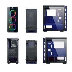 Case Atx Noua Cool G4 Blu 0.6MM SPCC 3*USB3.0/2.0 4*Fan Dual Halo Rgb Rainbow Addressable Front & Dual Side Glass