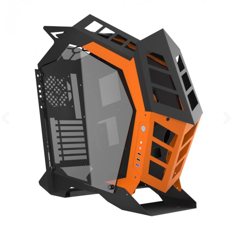 Case Atx Noua Vision Z8 Black/Orange 1.2MM SPCC 3*USB3.0/2.0 Front Metal & Dual Side Glass